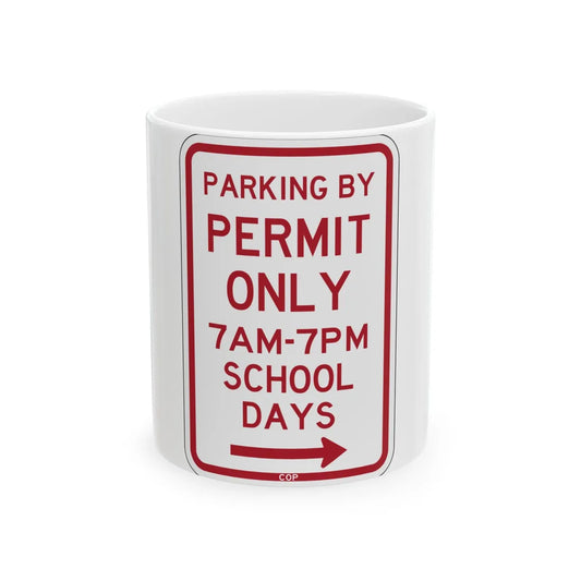 PBOT Road sign P4456R (Oregon) (Road Sign) White Coffee Mug 11oz - Go Mug Yourself