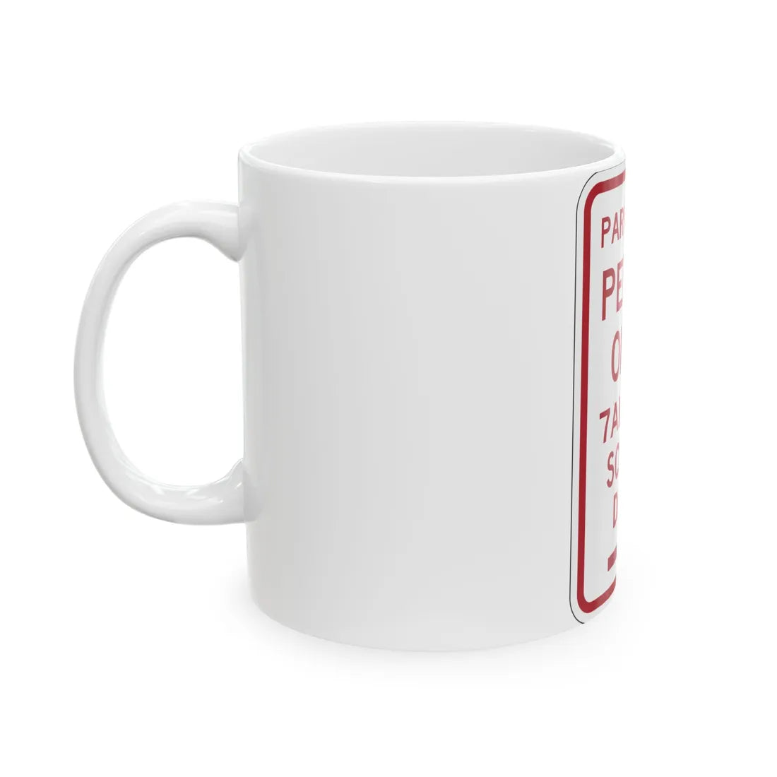 PBOT Road sign P4456R (Oregon) (Road Sign) White Coffee Mug - Go Mug Yourself