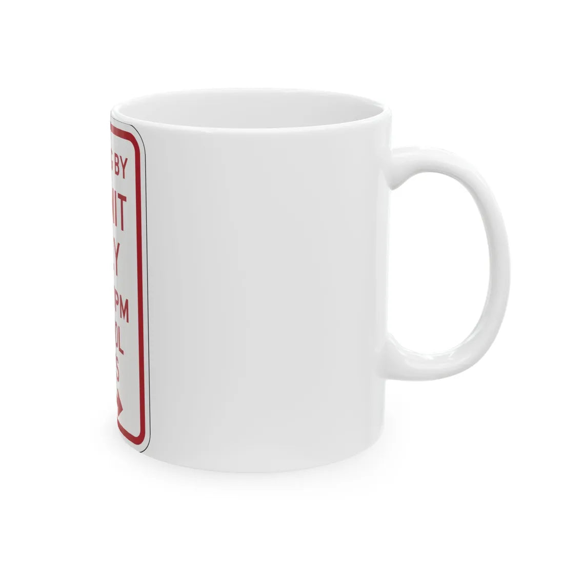 PBOT Road sign P4456R (Oregon) (Road Sign) White Coffee Mug - Go Mug Yourself