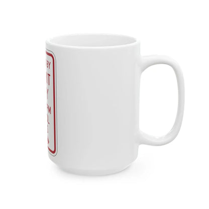 PBOT Road sign P4456R (Oregon) (Road Sign) White Coffee Mug - Go Mug Yourself