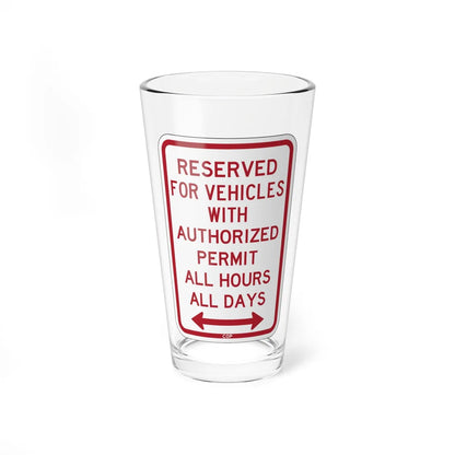 PBOT Road sign P4457D (Oregon) (Road Sign) Pint Glass 16oz 16oz - Go Mug Yourself