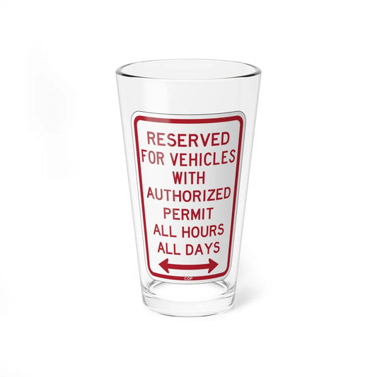 PBOT Road sign P4457D (Oregon) (Road Sign) Pint Glass 16oz 16oz - Go Mug Yourself