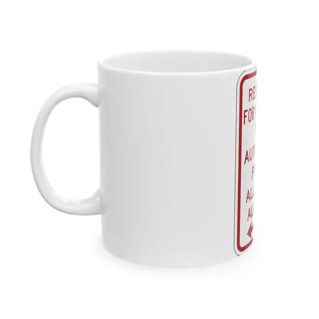 PBOT Road sign P4457D (Oregon) (Road Sign) White Coffee Mug - Go Mug Yourself