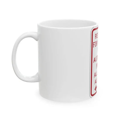 PBOT Road sign P4457D (Oregon) (Road Sign) White Coffee Mug - Go Mug Yourself