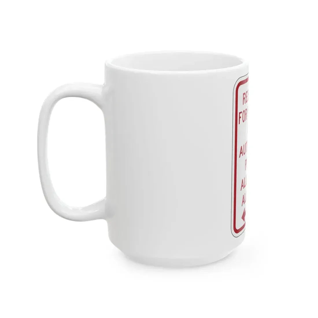 PBOT Road sign P4457D (Oregon) (Road Sign) White Coffee Mug - Go Mug Yourself
