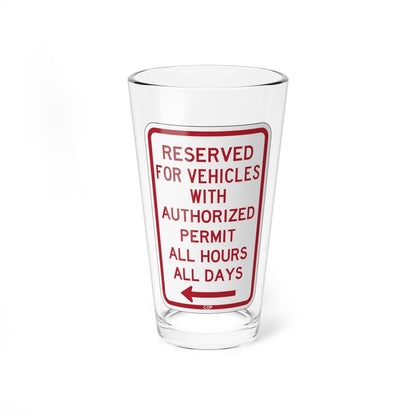 PBOT Road sign P4457L (Oregon) (Road Sign) Pint Glass 16oz 16oz - Go Mug Yourself