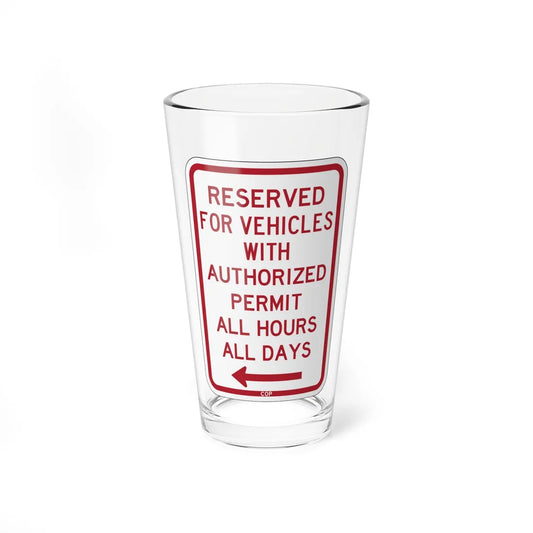 PBOT Road sign P4457L (Oregon) (Road Sign) Pint Glass 16oz 16oz - Go Mug Yourself