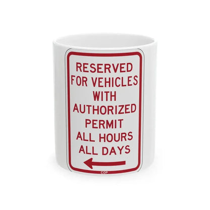 PBOT Road sign P4457L (Oregon) (Road Sign) White Coffee Mug 11oz - Go Mug Yourself