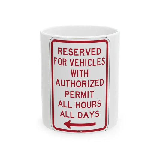 PBOT Road sign P4457L (Oregon) (Road Sign) White Coffee Mug 11oz - Go Mug Yourself