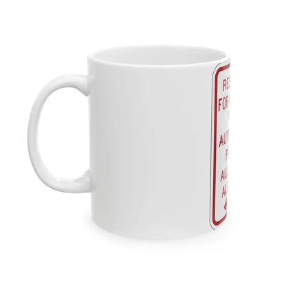 PBOT Road sign P4457L (Oregon) (Road Sign) White Coffee Mug - Go Mug Yourself