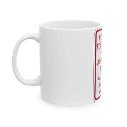 PBOT Road sign P4457R (Oregon) (Road Sign) White Coffee Mug - Go Mug Yourself