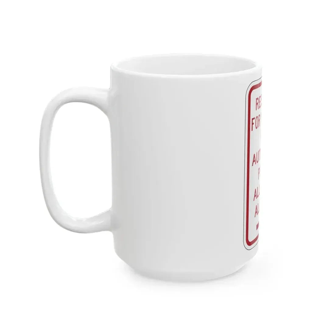 PBOT Road sign P4457R (Oregon) (Road Sign) White Coffee Mug - Go Mug Yourself