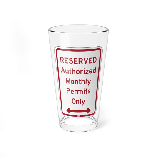 PBOT Road sign P4458D (Oregon) (Road Sign) Pint Glass 16oz 16oz - Go Mug Yourself