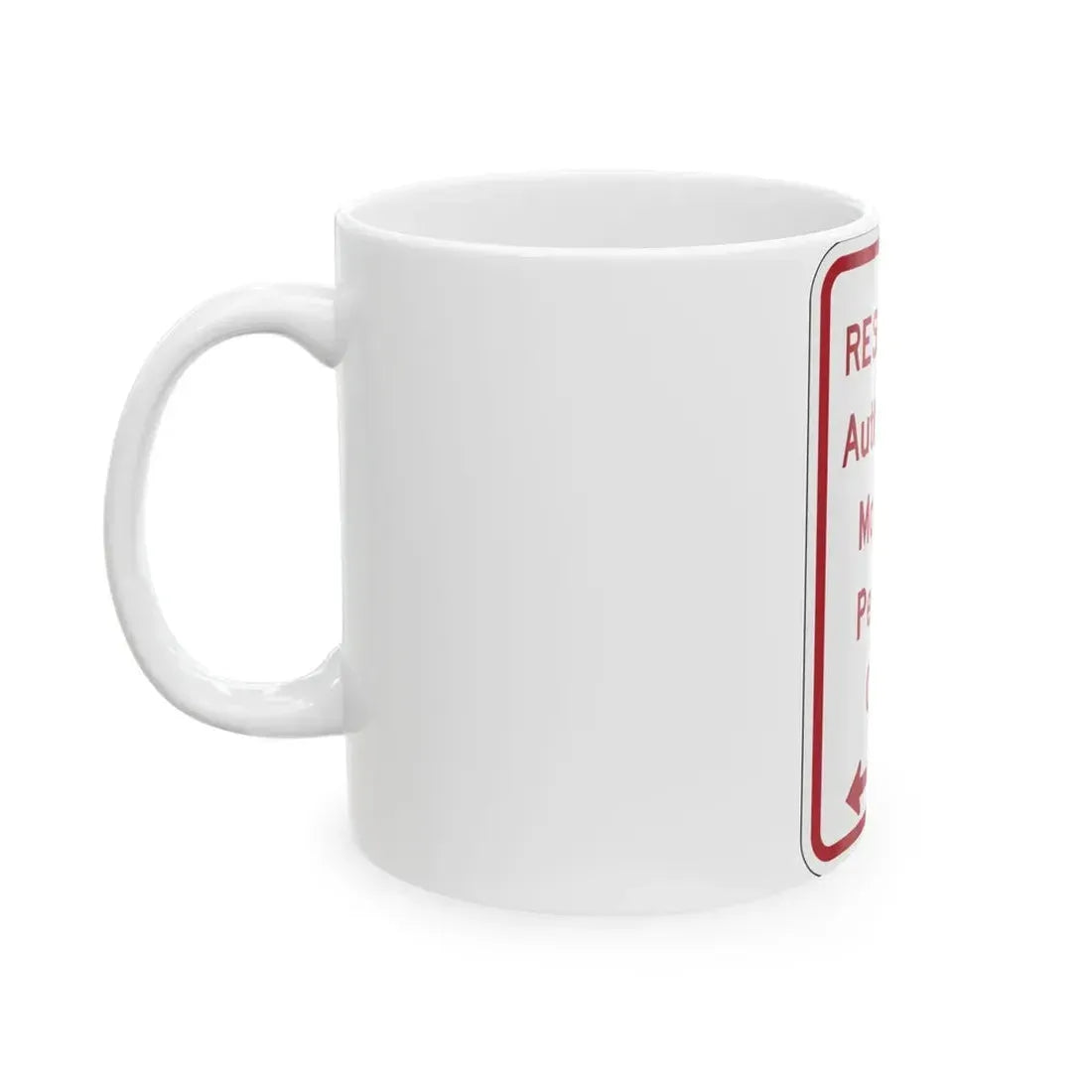 PBOT Road sign P4458D (Oregon) (Road Sign) White Coffee Mug - Go Mug Yourself