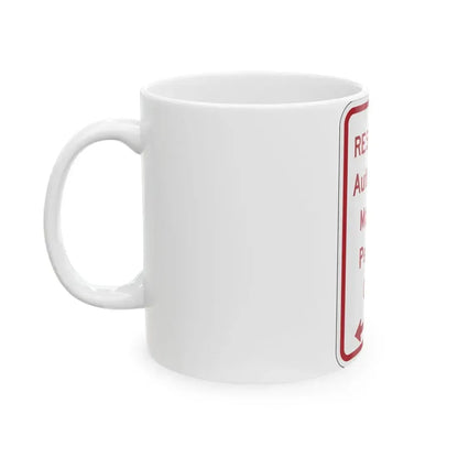 PBOT Road sign P4458D (Oregon) (Road Sign) White Coffee Mug - Go Mug Yourself