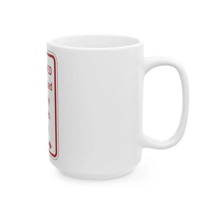 PBOT Road sign P4458D (Oregon) (Road Sign) White Coffee Mug - Go Mug Yourself