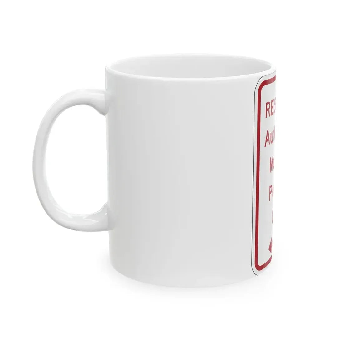 PBOT Road sign P4458L (Oregon) (Road Sign) White Coffee Mug - Go Mug Yourself