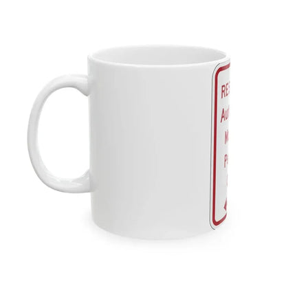 PBOT Road sign P4458L (Oregon) (Road Sign) White Coffee Mug - Go Mug Yourself