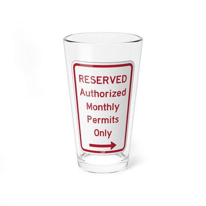 PBOT Road sign P4458R (Oregon) (Road Sign) Pint Glass 16oz 16oz - Go Mug Yourself