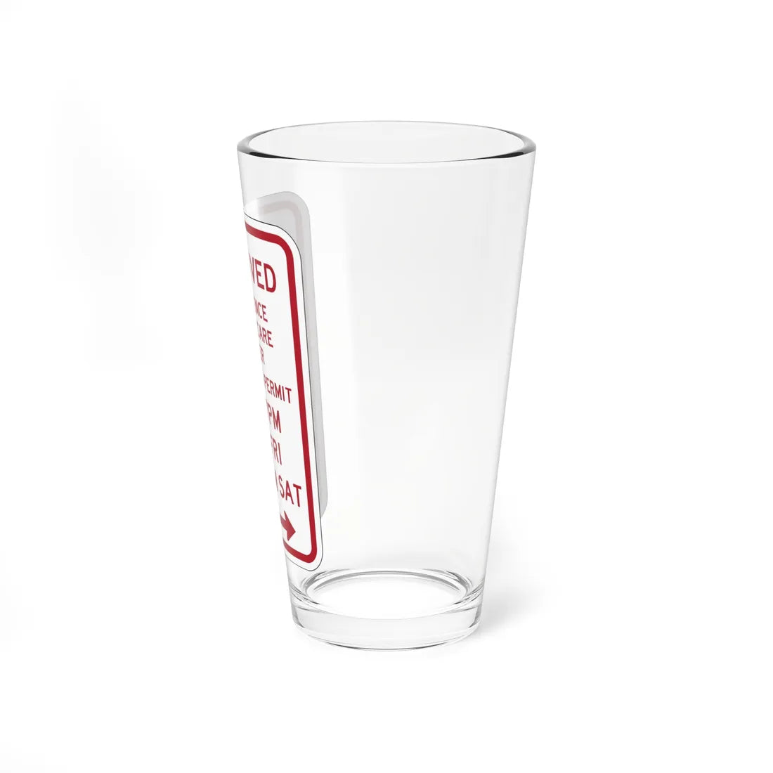 PBOT Road sign P4459D (Oregon) (Road Sign) Pint Glass 16oz - Go Mug Yourself