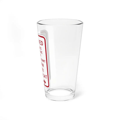 PBOT Road sign P4459D (Oregon) (Road Sign) Pint Glass 16oz - Go Mug Yourself