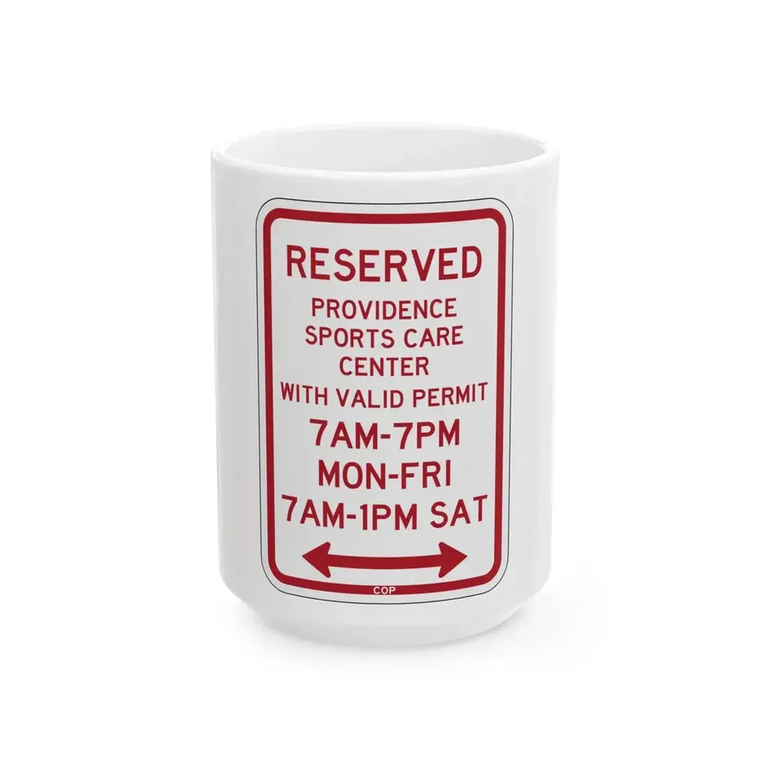 PBOT Road sign P4459D (Oregon) (Road Sign) White Coffee Mug 15oz - Go Mug Yourself