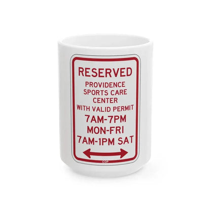 PBOT Road sign P4459D (Oregon) (Road Sign) White Coffee Mug 15oz - Go Mug Yourself