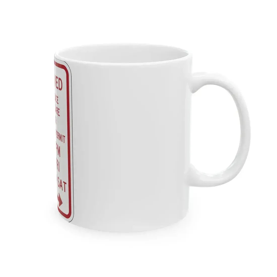 PBOT Road sign P4459D (Oregon) (Road Sign) White Coffee Mug - Go Mug Yourself