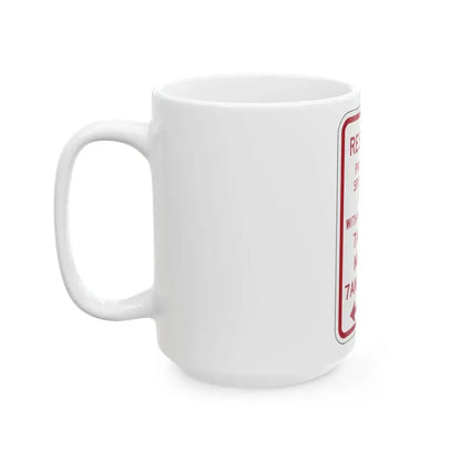 PBOT Road sign P4459D (Oregon) (Road Sign) White Coffee Mug - Go Mug Yourself