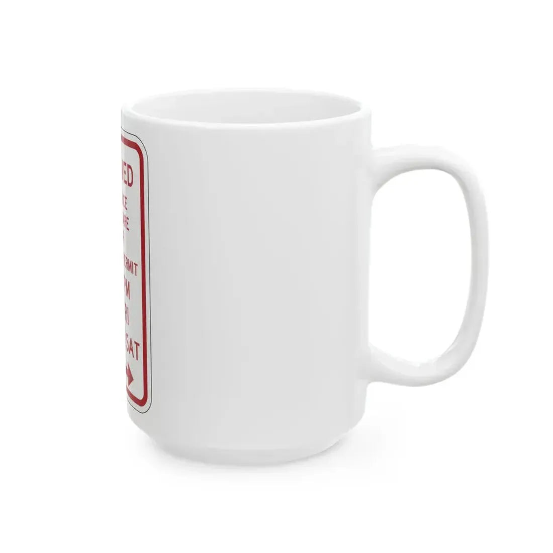PBOT Road sign P4459D (Oregon) (Road Sign) White Coffee Mug - Go Mug Yourself