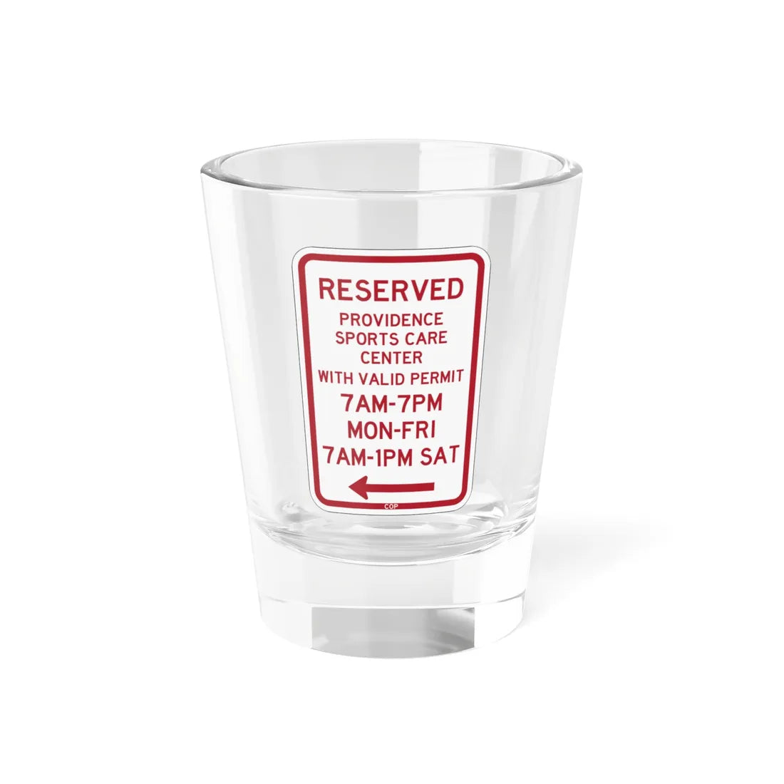 PBOT Road sign P4459L (Oregon) (Road Sign) Shot Glass 1.5oz 1.5oz - Go Mug Yourself