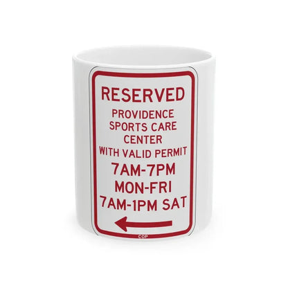 PBOT Road sign P4459L (Oregon) (Road Sign) White Coffee Mug 11oz - Go Mug Yourself