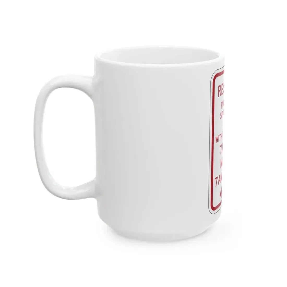 PBOT Road sign P4459L (Oregon) (Road Sign) White Coffee Mug - Go Mug Yourself