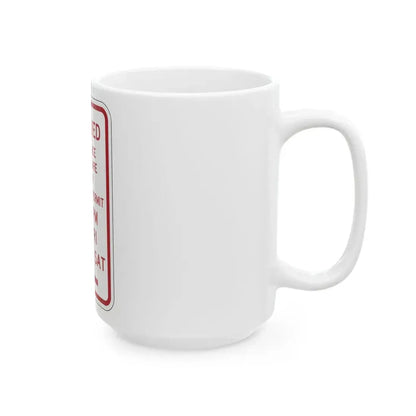 PBOT Road sign P4459L (Oregon) (Road Sign) White Coffee Mug - Go Mug Yourself
