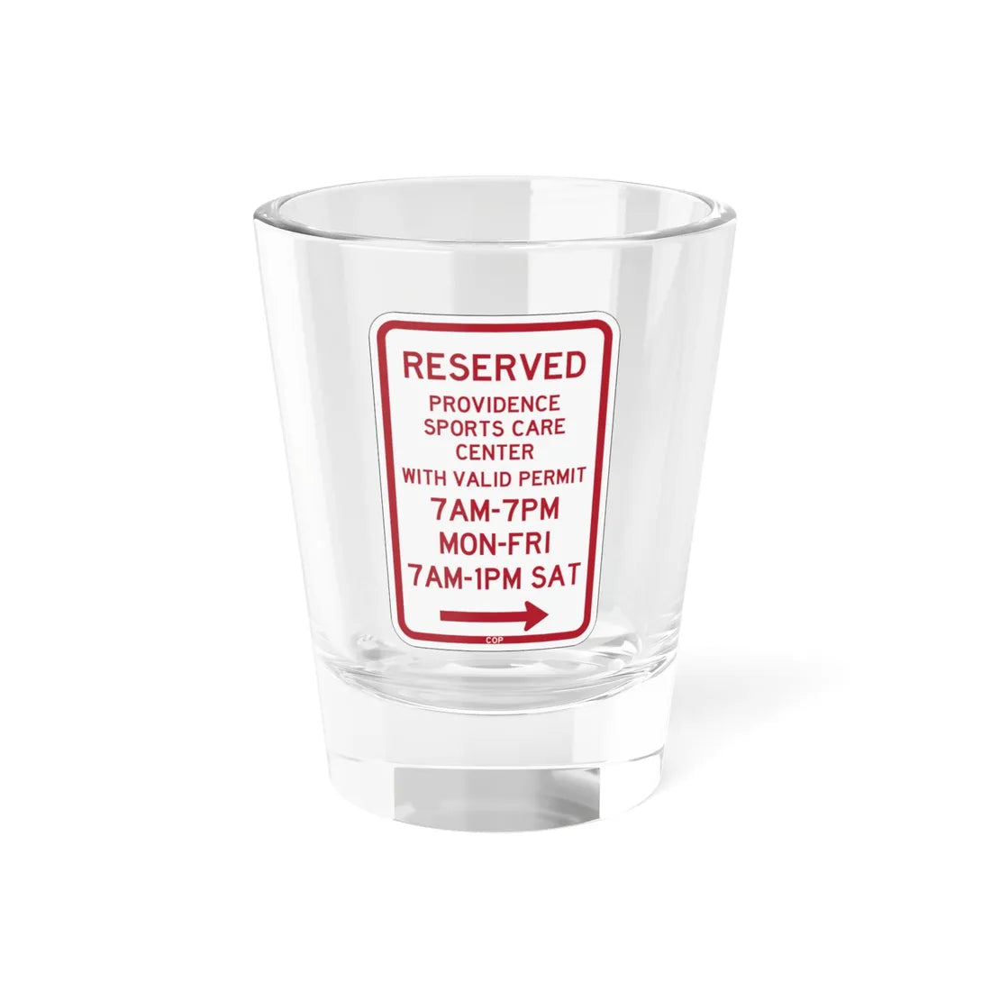 PBOT Road sign P4459R (Oregon) (Road Sign) Shot Glass 1.5oz 1.5oz - Go Mug Yourself