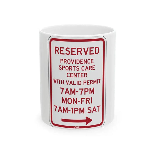 PBOT Road sign P4459R (Oregon) (Road Sign) White Coffee Mug 11oz - Go Mug Yourself
