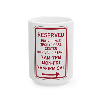 PBOT Road sign P4459R (Oregon) (Road Sign) White Coffee Mug 15oz - Go Mug Yourself