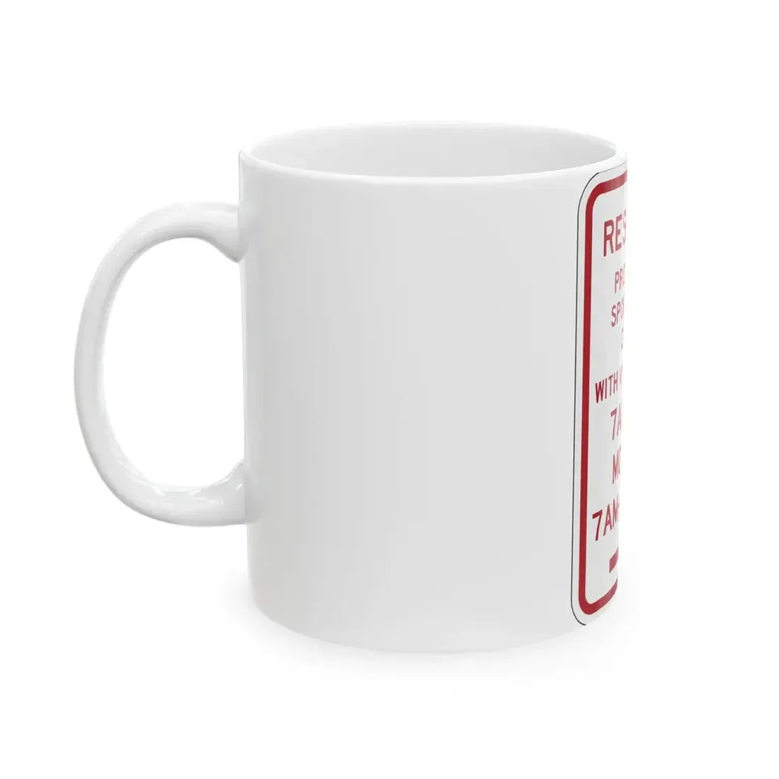 PBOT Road sign P4459R (Oregon) (Road Sign) White Coffee Mug - Go Mug Yourself