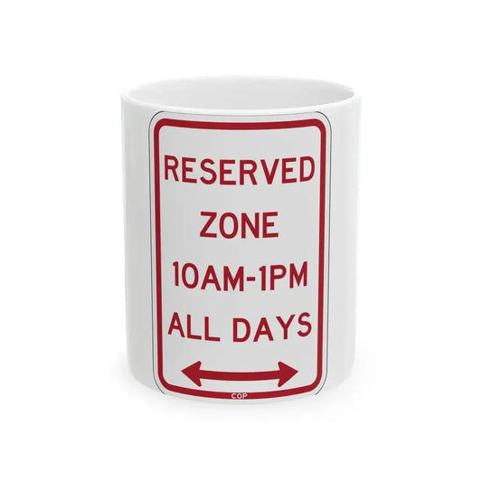 PBOT Road sign P4490AD (Oregon) (Road Sign) White Coffee Mug 11oz - Go Mug Yourself