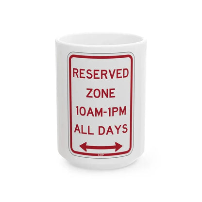 PBOT Road sign P4490AD (Oregon) (Road Sign) White Coffee Mug 15oz - Go Mug Yourself