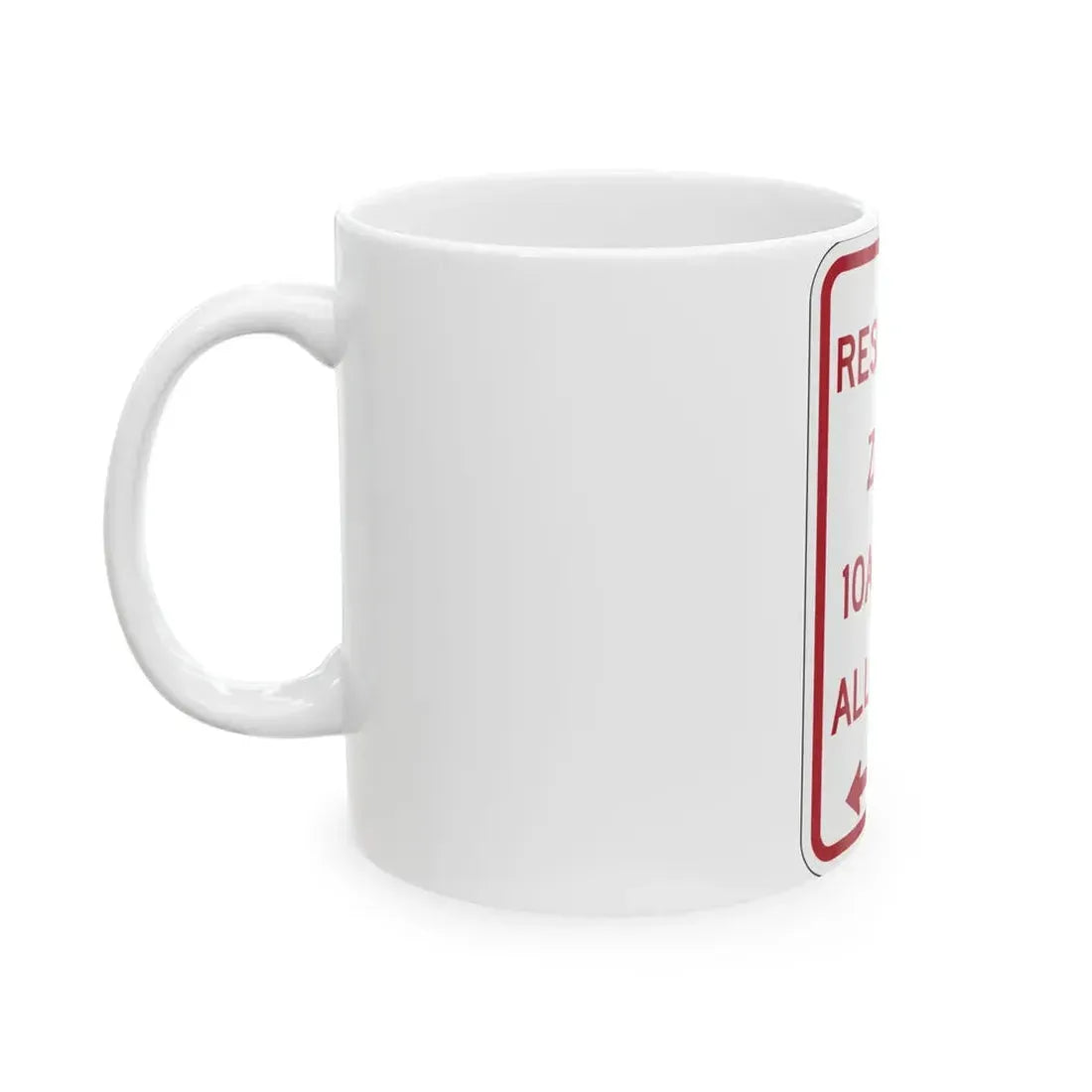 PBOT Road sign P4490AD (Oregon) (Road Sign) White Coffee Mug - Go Mug Yourself