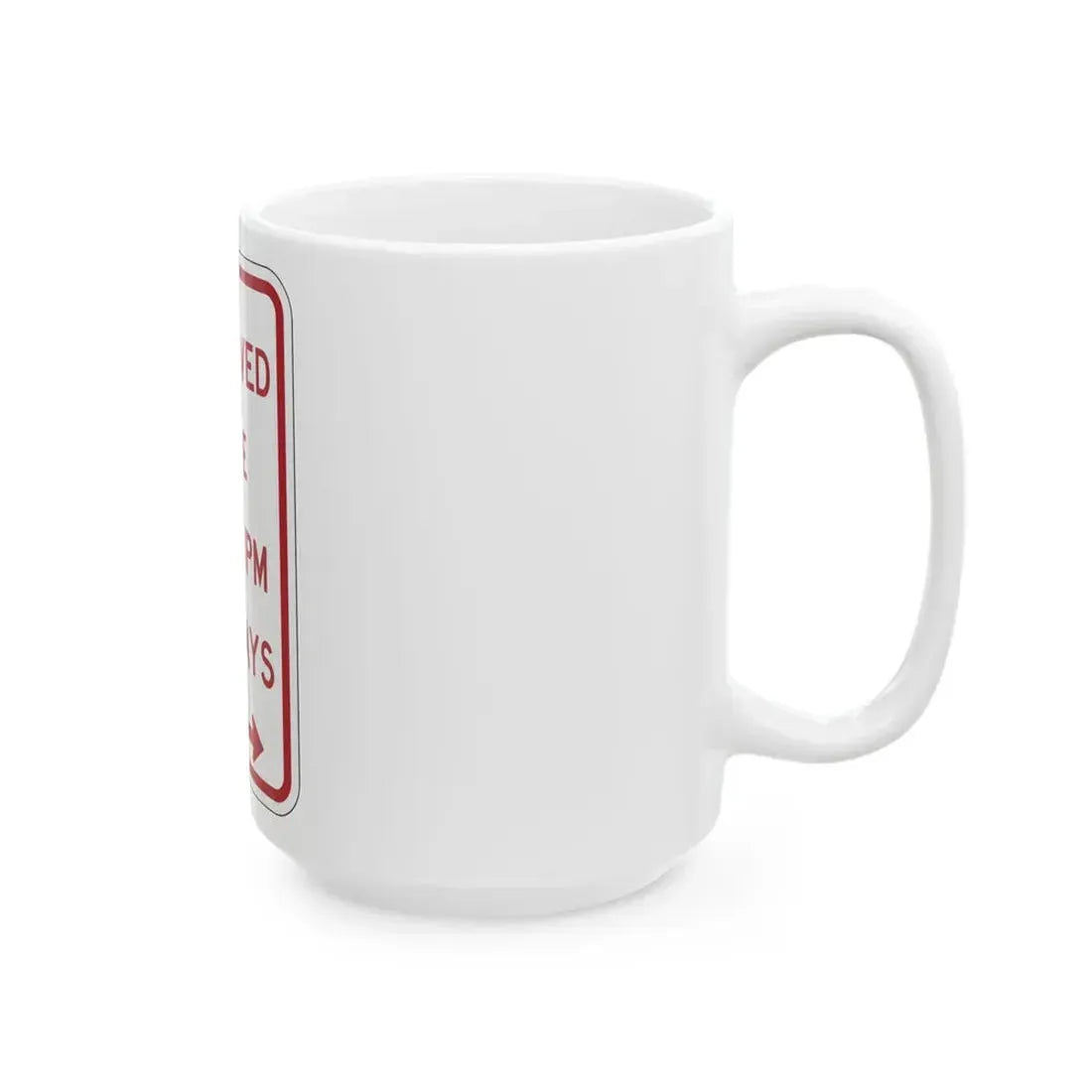 PBOT Road sign P4490AD (Oregon) (Road Sign) White Coffee Mug - Go Mug Yourself