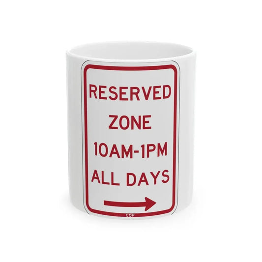 PBOT Road sign P4490AR (Oregon) (Road Sign) White Coffee Mug 11oz - Go Mug Yourself