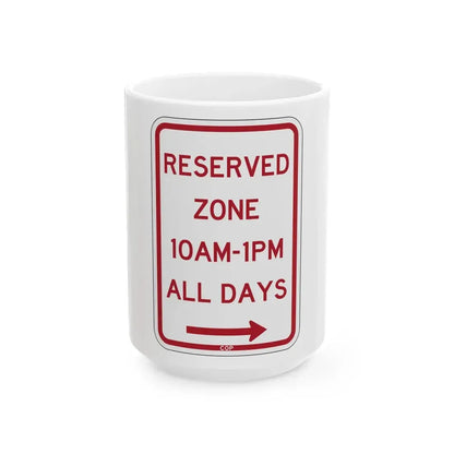 PBOT Road sign P4490AR (Oregon) (Road Sign) White Coffee Mug 15oz - Go Mug Yourself