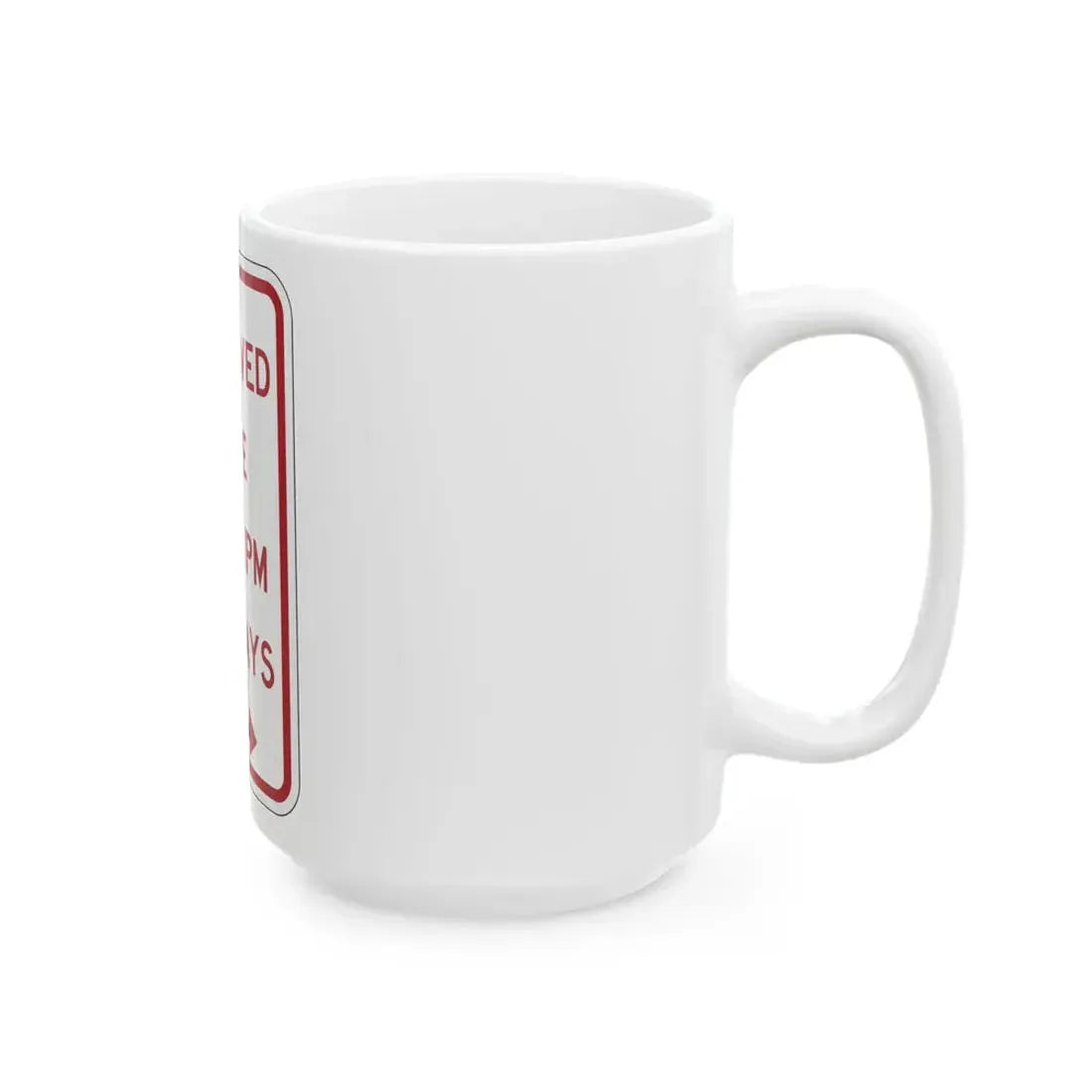 PBOT Road sign P4490AR (Oregon) (Road Sign) White Coffee Mug - Go Mug Yourself