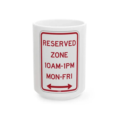 PBOT Road sign P4490D (Oregon) (Road Sign) White Coffee Mug 15oz - Go Mug Yourself