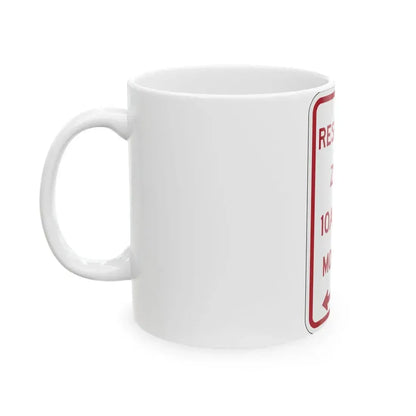 PBOT Road sign P4490D (Oregon) (Road Sign) White Coffee Mug - Go Mug Yourself