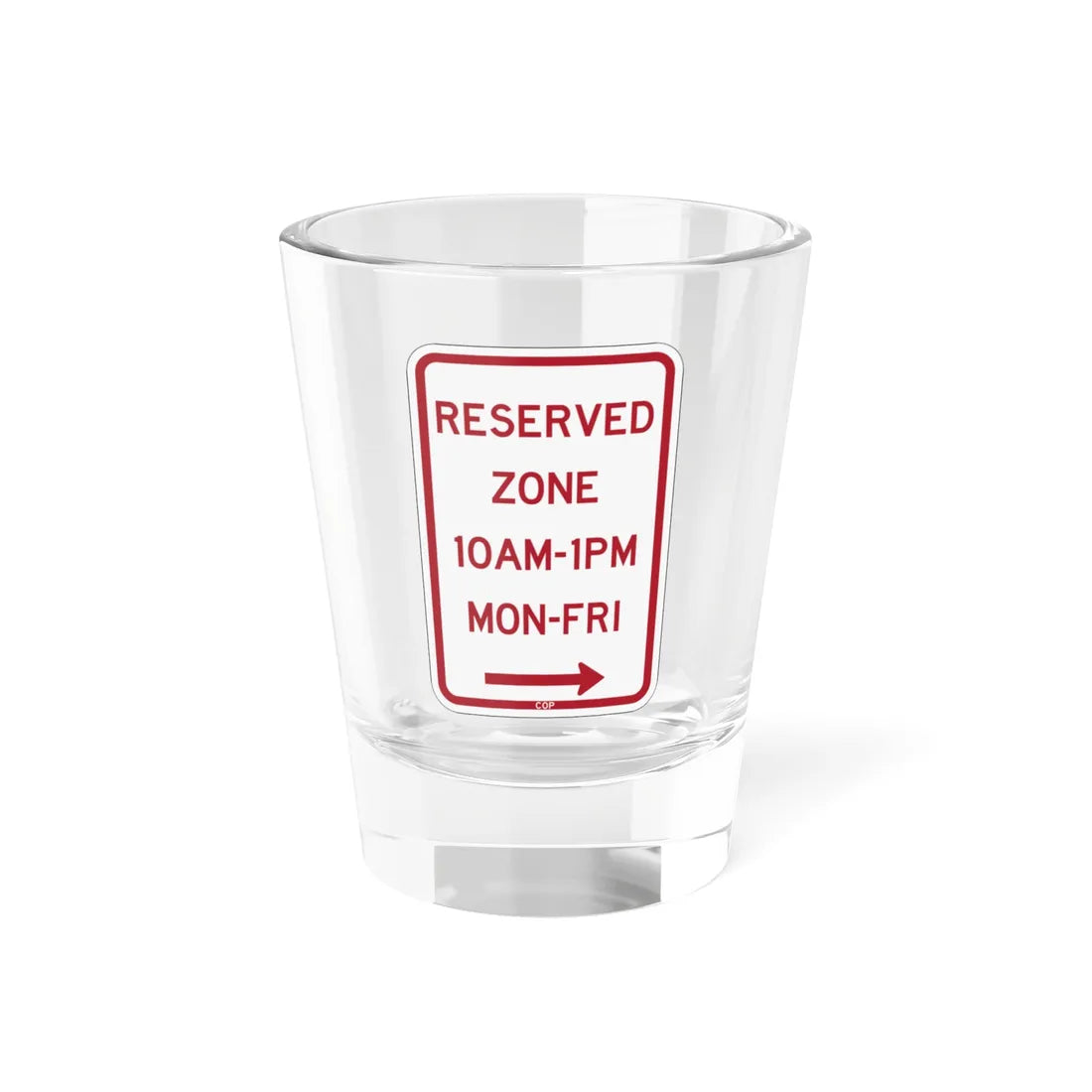 PBOT Road sign P4490L (Oregon) (Road Sign) Shot Glass 1.5oz 1.5oz - Go Mug Yourself