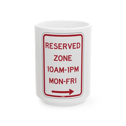 PBOT Road sign P4490R (Oregon) (Road Sign) White Coffee Mug 15oz - Go Mug Yourself