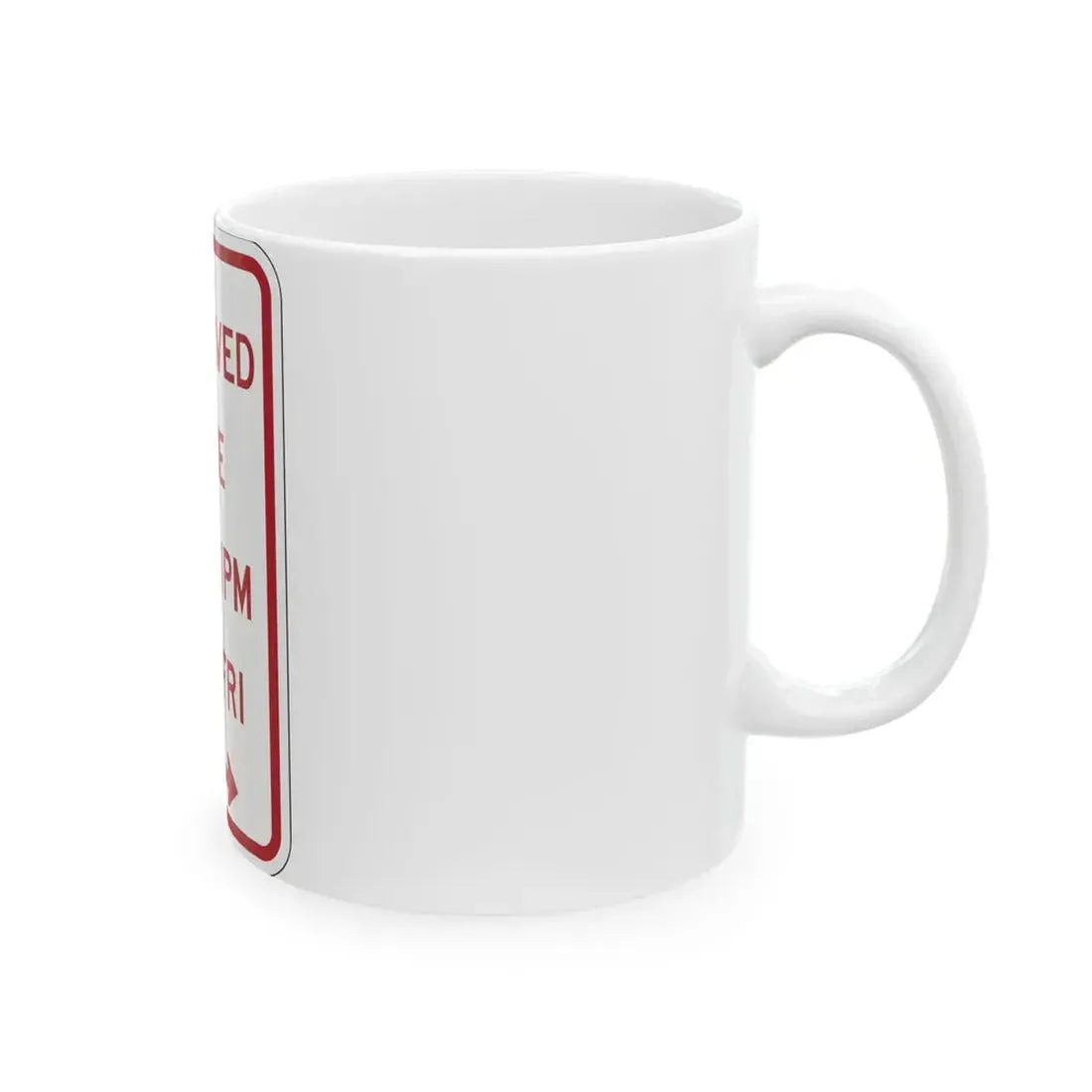 PBOT Road sign P4490R (Oregon) (Road Sign) White Coffee Mug - Go Mug Yourself